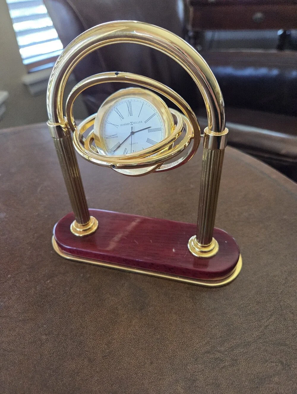 Howard Miller Maritime Gimbal Clock With Rosewood Base